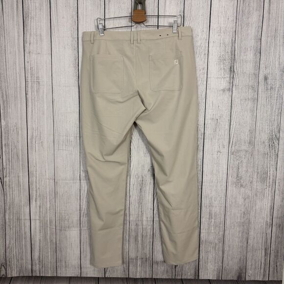 FootJoy Men's W36 x L32 Tan Polyester Moisture Wicking Performance Golf Pants - Picture 2 of 6